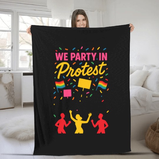 Queer Pride Queer Joy LGBTQ+ Affirmation Trans Fleece Blankets