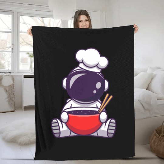 Cosmic Chef Cartoon Design Fleece Blankets