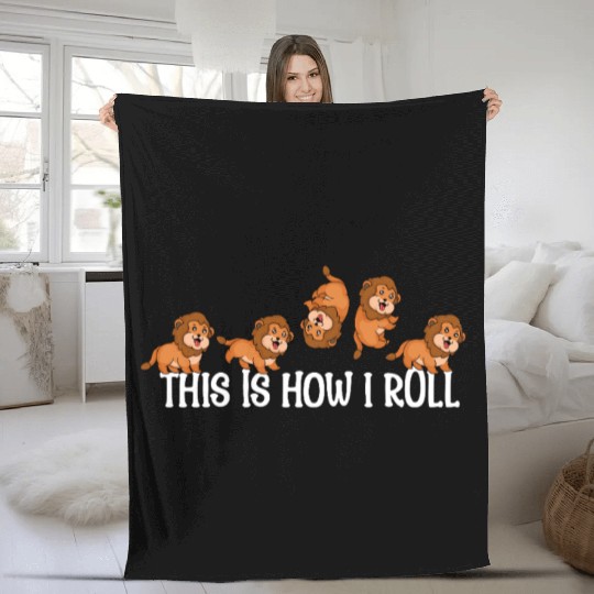 Funny Lion Lover Kids Lion Gift Men Wildcat Lion Fleece Blankets