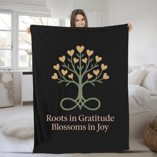 Gratitude Mindfulness Positive Affirmation Daily Fleece Blankets