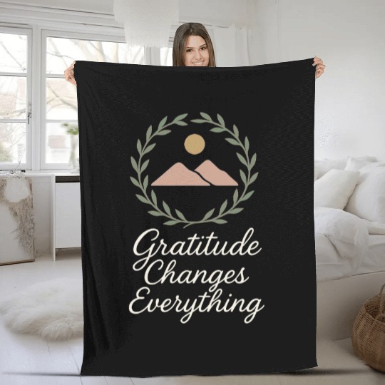 Gratitude Mindfulness Positive Affirmation Daily Fleece Blankets