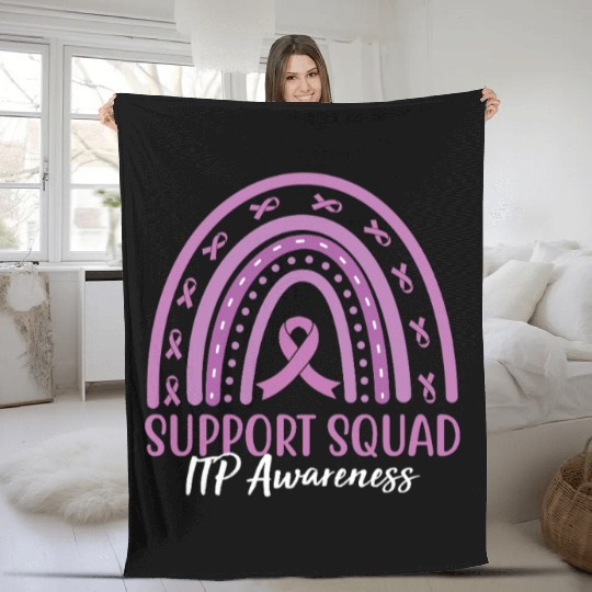 Rainbow Support Squad ITP Awareness Fleece Blankets