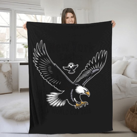 Patriotic Eagle Soccer Fleece Blankets – USA World Cup 2026