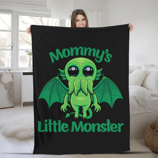 Mommy’s Little Monster Cthulhu Cuddles Fleece Blankets