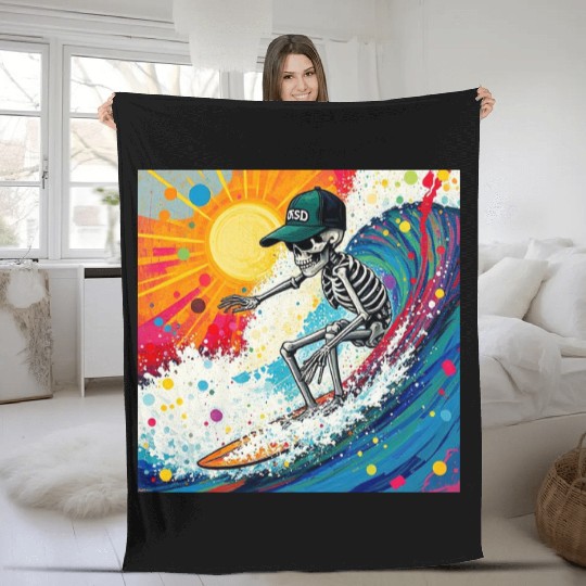 "Tan your hide in Oceanside" I always say! Design1 Fleece Blankets
