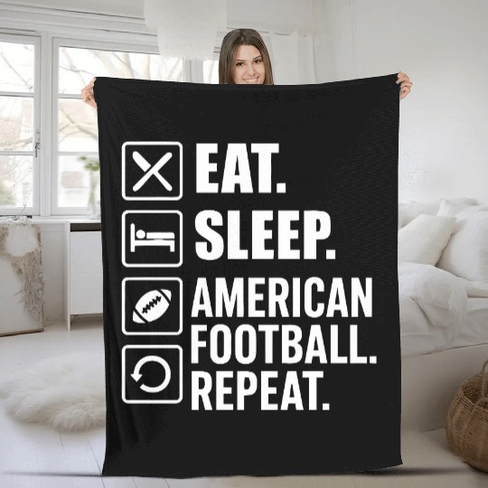 American Football Lifestyle Motivation Fleece Blankets