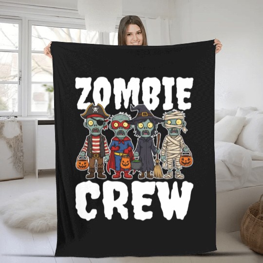 ZOMBIE CREW - ZOMBIE HALLOWEEN Fleece Blankets