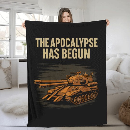 The Apocalypse Has Begun – Armored Titan Fleece Blankets