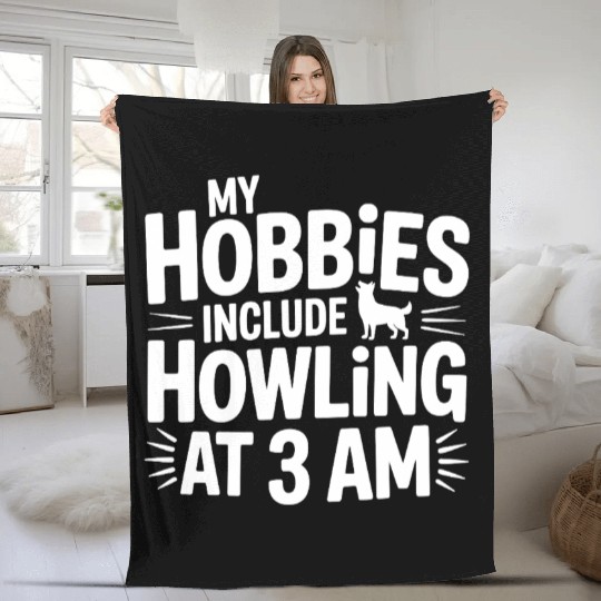 Great gift for husky owners, dog moms, and pet lov Fleece Blankets