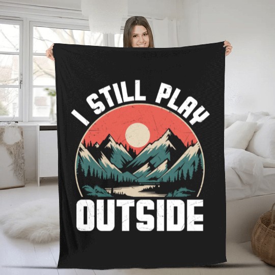 Mountain Sunset Outdoors Design Fleece Blankets