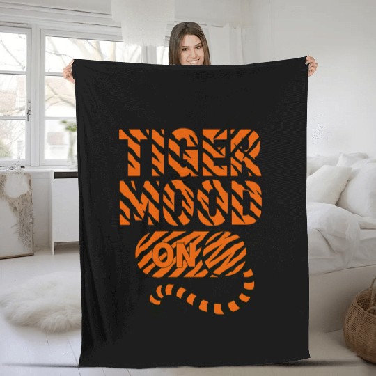 Wild Leopard Print Text Design Fleece Blankets