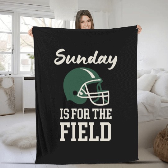Sunday Football Field Design Fleece Blankets