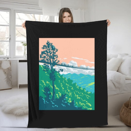 Great Smoky Mountains National Park Gatlinburg WPA Fleece Blankets