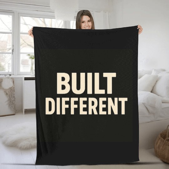 Empowering Built Different Motif Fleece Blankets
