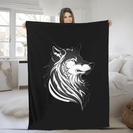 My Pack Is Imaginary - Lone Wolf Fleece Blankets