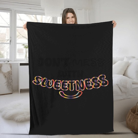 Colorful Sweetness Script Design Fleece Blankets