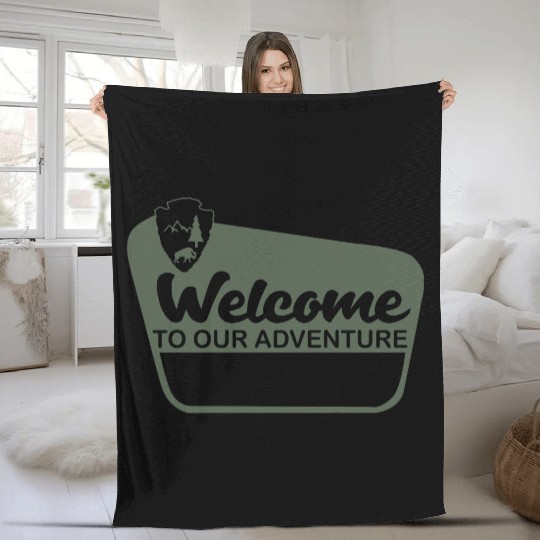 Nature-Inspired Wilderness Trek Design Fleece Blankets