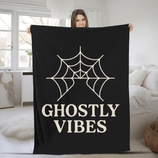 Ethereal Spider Web Logo Design Fleece Blankets