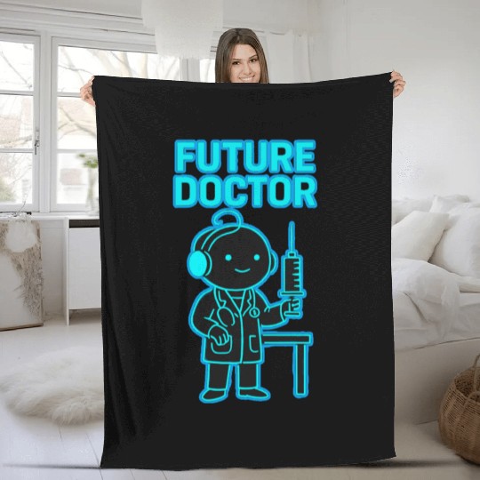 Futuristic Pediatric Medical Illustration Fleece Blankets