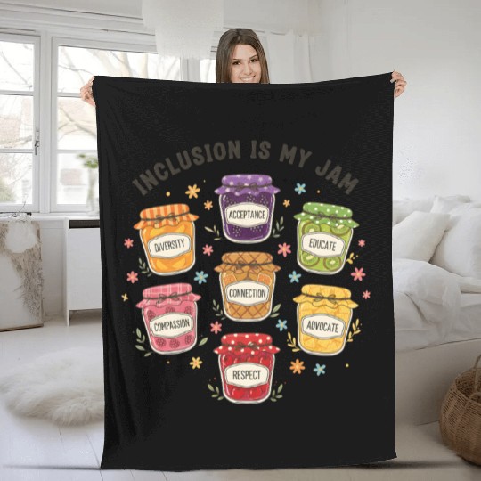 Inclusion In My Jam Special Ed Teacher SPED  Fleece Blankets