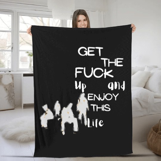 Bold Life Affirmation with Silhouettes Fleece Blankets