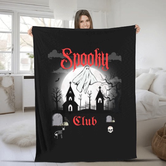 Spooky Club – Gothic Graveyard V Fleece Blankets