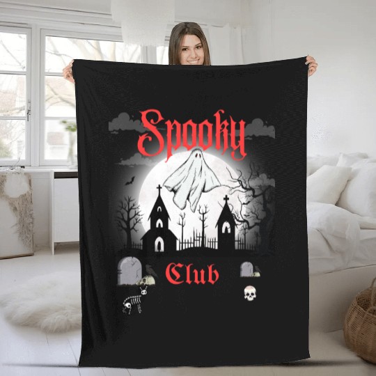 Spooky Club – Gothic Graveyard V Fleece Blankets
