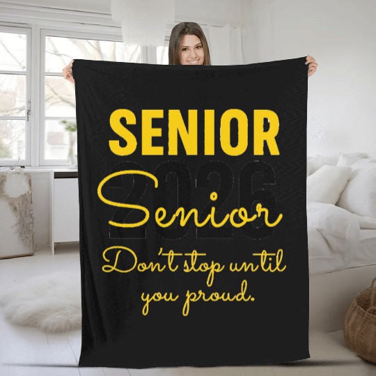 Senior 2026 Distressed Number Design Class of 2026 Fleece Blankets
