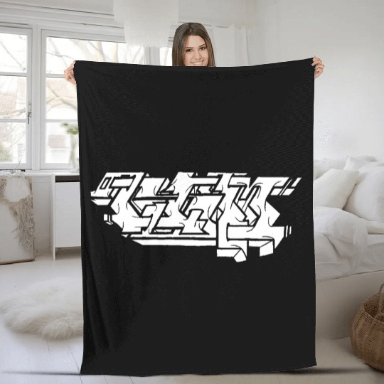 Graffiti Piece - White Fleece Blankets