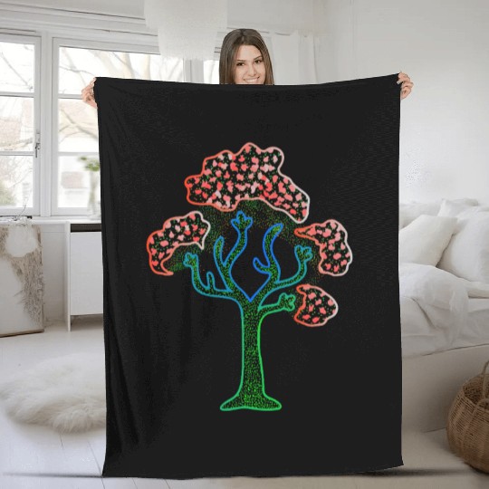 Neon tree Fleece Blankets
