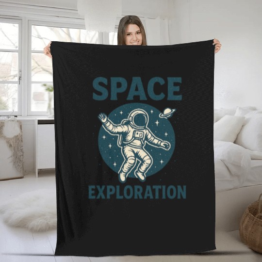 Space Exploration Astronaut Design Fleece Blankets