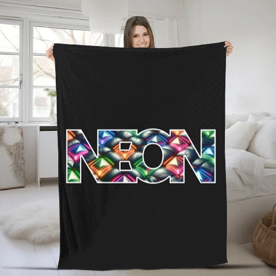 Gemstone Deluxe Neon Logo Fleece Blankets