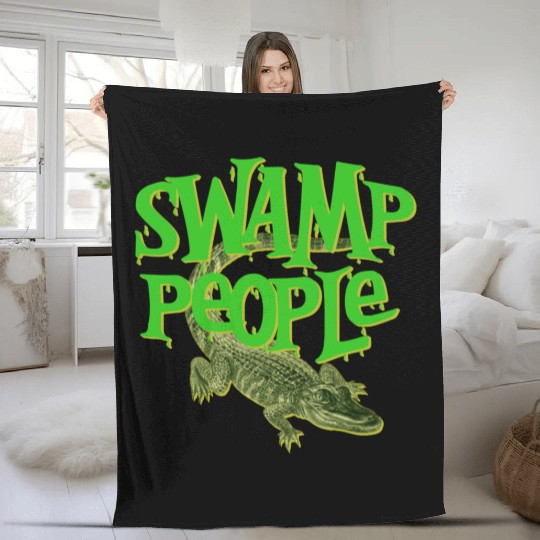 Swamp People Alligators Fleece Blankets