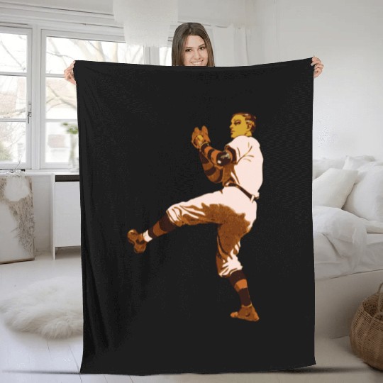 Baseball Pitcher Fleece Blankets