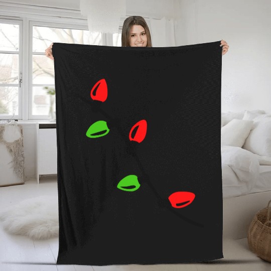 Christmas Lights Fleece Blankets