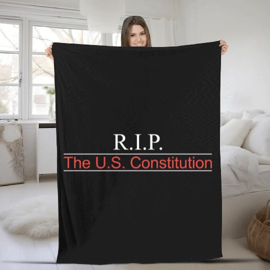 RIP US Constitution Front Fleece Blankets