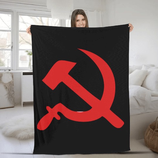 hammer and sickle Fleece Blankets