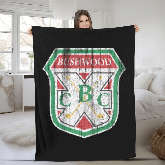 Vintage Bushwood Country Club Crest Fleece Blankets
