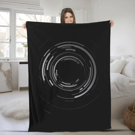 Abstract lens Fleece Blankets