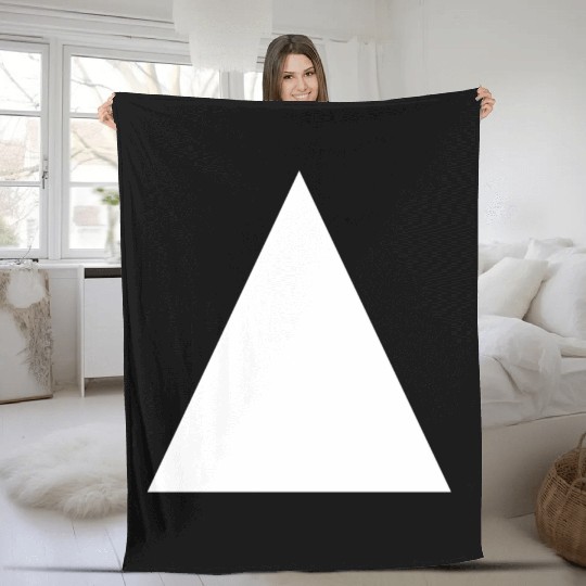 White Triangle Fleece Blankets