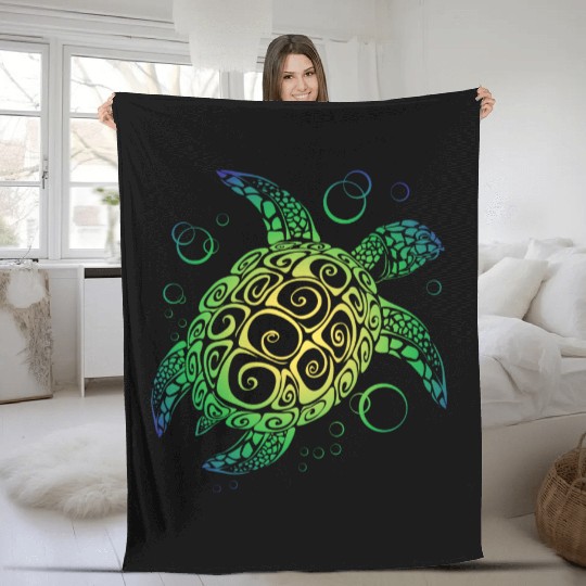 Sea Turtle Fleece Blankets