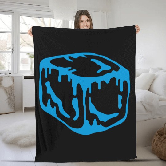 Ice Cube Design Fleece Blankets