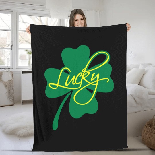 Lucky Shamrock Fleece Blankets