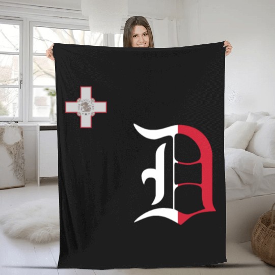 Detroit Malta Maltese Pride Flag Fleece Blankets