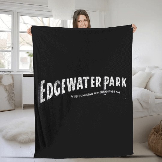 Old Vintage Edgewater Park Detroit Fleece Blankets