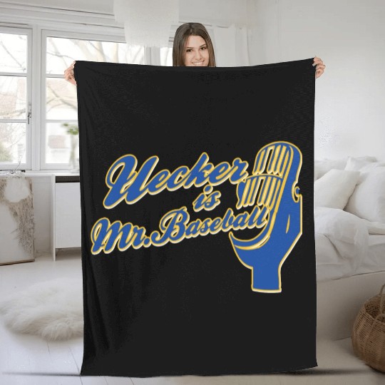 Ueck Uecker Milwaukee Mr. Baseball Fleece Blankets