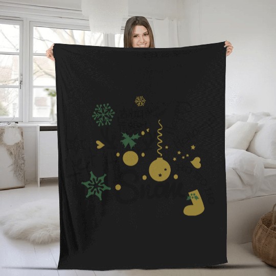 Season holidays messages Fleece Blankets