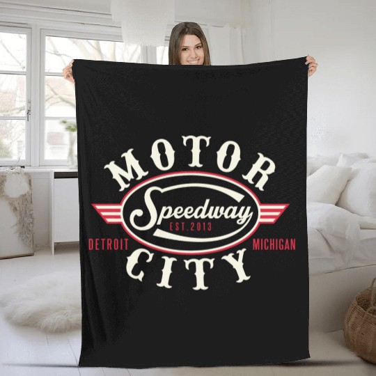 MOTOR CITY SPEEDWAY Fleece Blankets