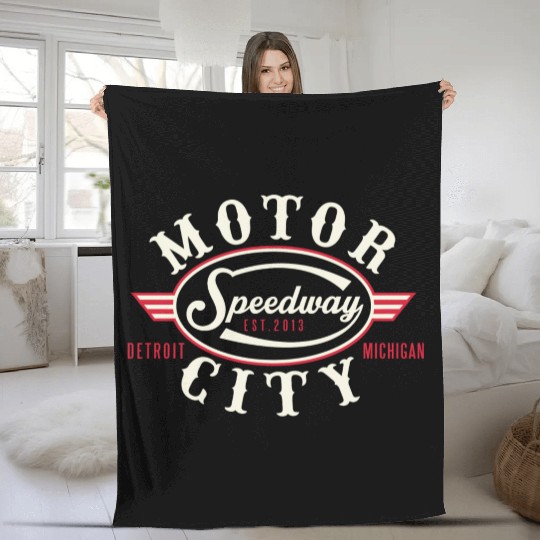 MOTOR CITY SPEEDWAY Fleece Blankets