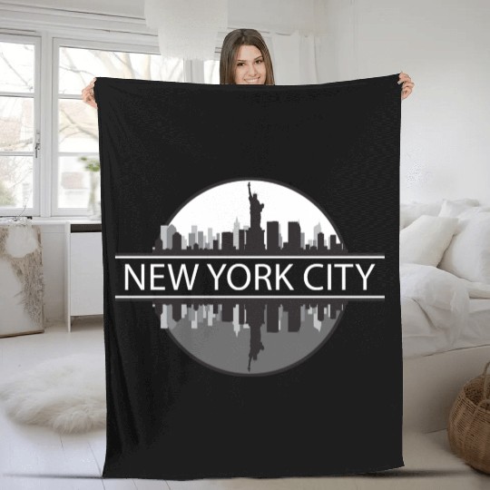 New York City New York Fleece Blankets